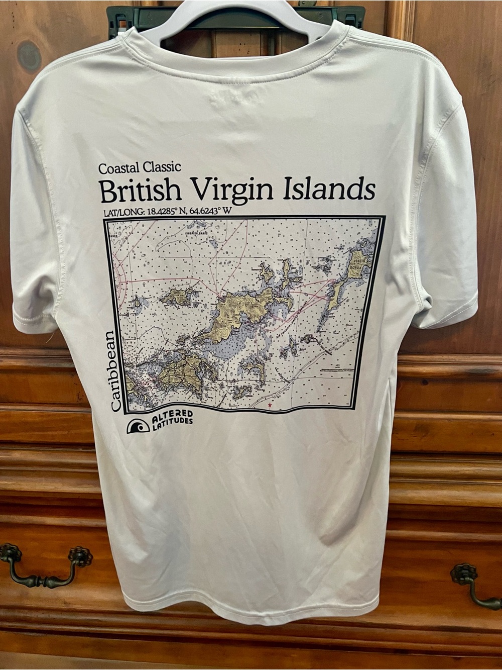 Coastal Classic British Virgin Islands Map Tee - White